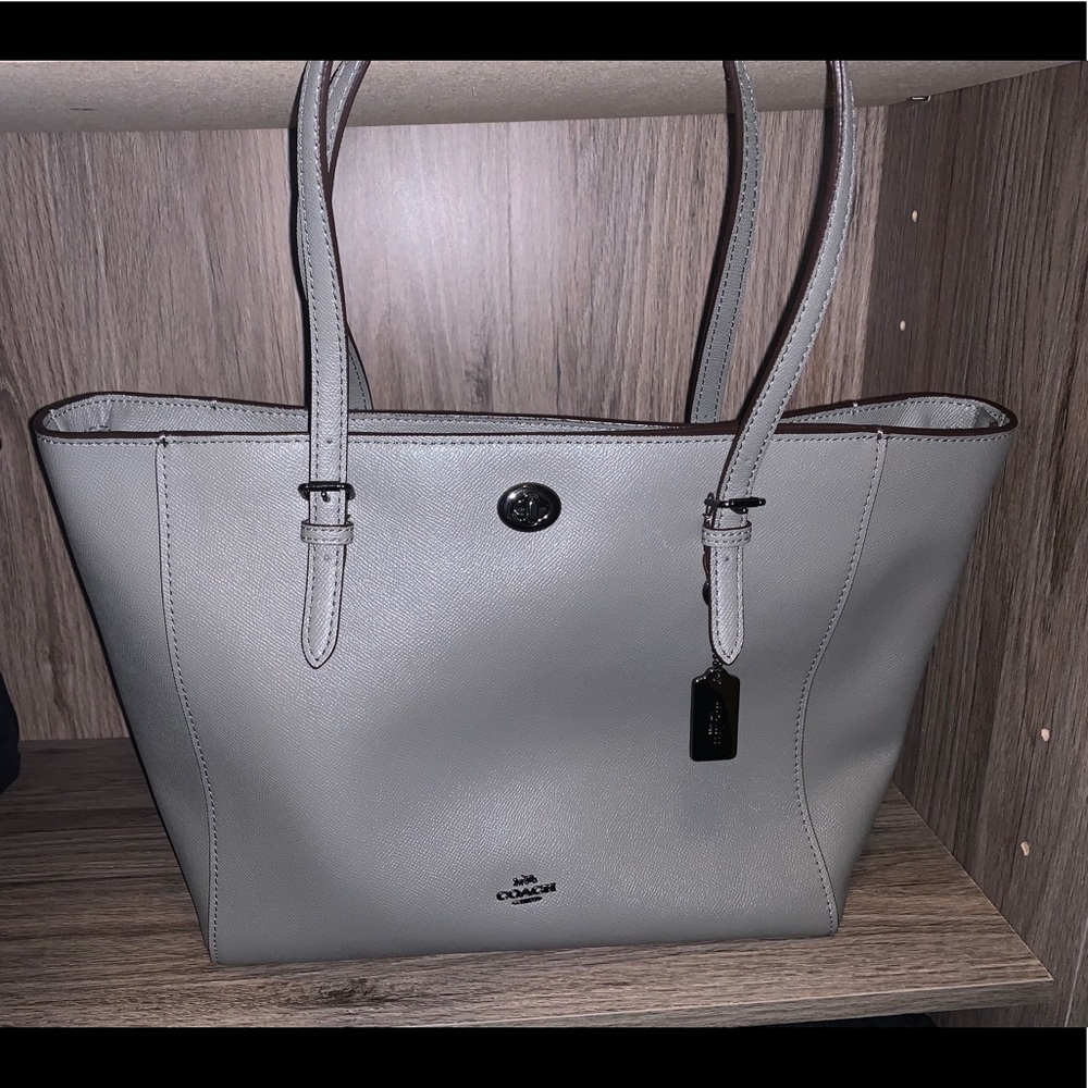 Large grey Coach purse